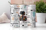 Beautiful Inspirational Affirmation Design 20oz Skinny Tumbler