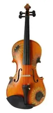 Sunflower Deluxe Violin 1/8 w Bow Case Crystal Tuners Rosin Strings Setup