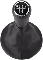 Vuzmode 5 Speed Manual Gear Shift Knob Boot Cover, for T5 T5.1 T6 Black Leather Kit Gaiter Gear Stick Cover Dust-Proof Replacement Car Gear Shift Knob
