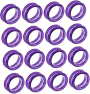 Scissor Finger Rings 20 Pcs Soft Silicone Cover for Hairdressing Scissors Barber Shear Inserts Grooming Shear Finger Ring Pet Grooming Tool Safe Versatile Purple