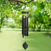 Stylecraft Harmonically Tuned Garden Wind Chime 9" x 60", Black Coated