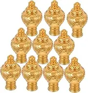 MUELODSIC Decorative Curtain Rod Finials 10pcs Plastic Drapery Finials Retro Style Window Treatment Accessories Easy to Set up