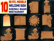 3D stl file relief MENU for CNC router cnc machine milling