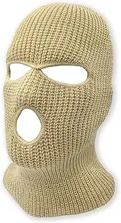 [grinderPUNCH] 3 Hole Knitted Full Face Ski Mask Winter Balaclava Face Cover for Outdoor Sports