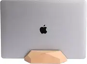 Adjustable Vertical Laptop Stand, MacBook Holder Wood, Wooden Laptop Stand,Vertical Laptop Holder for Desk, Width Adjustable Dock Fits All MacBook/Surface Pro