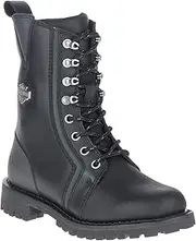Harley-Davidson Women's Grimes 7-Inch Black Motorcycle Boots, D87204