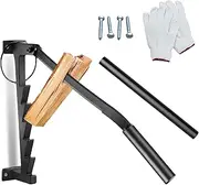 Manual Log Splitter - Practical Wall Wood Splitter Efficient Firewood Splitting with Carbon Steel and Removable Handles Suitable for Indoor and Outdoor Use
