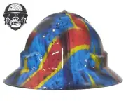 Custom Hydrographic Safety Hard Hat DRC FLAG PRO CHOICE WIDE BRIM