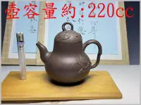 在飛比找Yahoo!奇摩拍賣優惠-《孤品清倉》M268早期材窯燒葫蘆型壺紫泥【張巧云】七孔出水