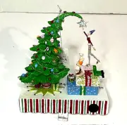 Anne Keenen Higgins Whimsy Christmas Tree Stocking Holder w/Presents-Lu Lu - New