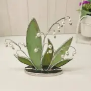 Stained glass lily of the valley, 3d decor floral suncatcher