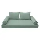 *COVER ONLY*-Style1 Daybed Mattress Bolster Pillow Covers Piped Trim Queen-AD002