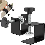 2Pcs Drawer Front Installation Clamps Stainless Steel Drawer Fixing Clips Fast Jig Cabinet Tool Stable Woodworking Furniture Right Angle Fixing Clamps for Tables Desks Mount