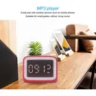 Alarm Clock Wireless Speakers Music Playing Night Light Mirror Digital Alarm Cl✈