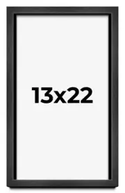 13x22 Shadow Box Frame Grey Charcoal Black | 0.875 Inches Deep | Solid Wood Shad