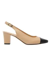 [Easy Steps] Nikita Heeled Shoes in Black Camel Leather