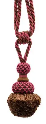 DÉCOPRO Tieback with Net, Color# CC03 - Raspberry Brown [Set of 10]
