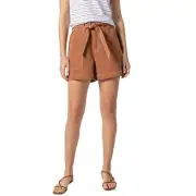 Lilla P Belted Canvas Shorts in Bronze 6