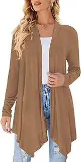 [Uvog] Sleeveless Cardigan Women Summer Lightweight Open Front Draped Long Duster Vest Asymmetric