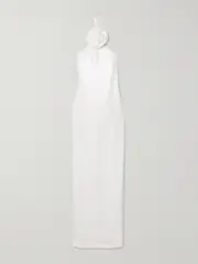 [Rodarte] Rodarte - Embellished Sequined Tulle Halterneck Gown - White - US6 US 6 White
