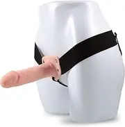 Dr Skin 7in Hollow Strap On, Vanilla