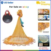 Nylon Multfilament Cast Net 12ft All-Season Saltwater Freshwater Hand Throw