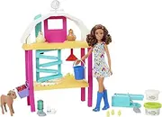 Barbie Doll and Playset with Coop, Animals, Dough, Molds and More, Hatch and Gather Egg Farm