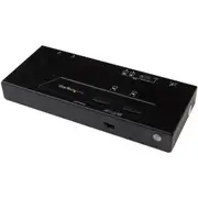 StarTech.com Audio/Video Switchbox - Cable - TAA Compliant - 3840  2160 - 4K - 2 Input Device - 2 Display - Display, DVD Player, Blu-ray Disc - 2 x