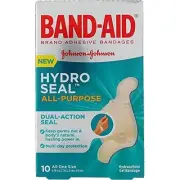 Band-Aid Brand Adhesive Bandages Hydro Seal All Purpose One Size 10 Count 2 Pack