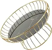 CATIEBYE Elegant Footed Fruit Basket Large Black Glass Decorative Bowl for Kitchen Counter Vegetable Holder Snack Container Stylish Serving Plate for Desserts and Appetizers