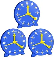Kisangel 3Pcs Learn to Read Clock Models Educational Teaching for Interactive Desktop Clock for Early Learning and Classroom Activities
