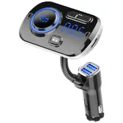 BC49AQ Breathing Atmosphere Lamp Car Voice Assistant Fast Charging Wireless Bluetooth MP3 Car Phone FM Transmitter
