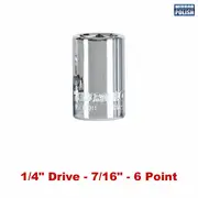 Kincrome K2820 - Socket 1/4" Drive 7/16" Mirror Polish