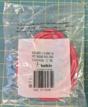 BELKIN INTERNATIONAL INC A3L980-12-RED-S CAT6 Snagless Patch Cable Rj-45 M-M 12'