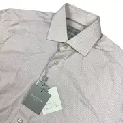 NEW Hickey Freeman Men’s 100% Cotton Dress Shirt Pink • Size 15
