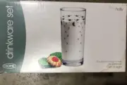 Home Holly Glassware 6” Tall Glasses Set x 8