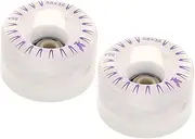 LALADEFIEE 2pcs Roller Skate Wheels Bearings Installed Quad Skating Wheels for Double Row Skating Accessories
