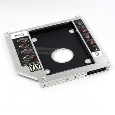 2nd HDD SSD SATA Hard Drive Caddy Adapter for MacBook Pro Unibody SuperDrive DVD