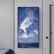 Modern 100% Hand Painted Big Size Artwork - Abstract Texture On Canvas Home Oil Painting,Artwork Picture Decoration for Office Living Room Bedroom Stairway Decoration,As Shown,110 X 220 Cm(44"X87"