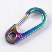 Outdoor Titanium Alloy Carabiner Ring Key Chain Keychain Clip Hook Buckle Light