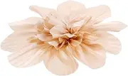 [LIFKOME] Fabric Corsage Rose Brooch Pin Dusty Tissue Paper Flowers Rose Brooches for Women White Hair Clips Paper Flowers Decorations Hair Flowers Chiffon Beige