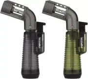 Torch Lighter 2 Pack Single Jet Flame Refillable Butane Gas Lighters Portable