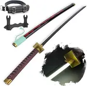 Cold Blade Light Up Roronoa Zoro Sword - 40 inches Rechargeable Light Saber Sword, Plastic Anime Replica Katana with Belt & Stand