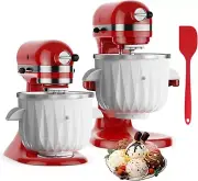 Ice Cream Maker Attachment for Kitchenaid, 2 Quart, Gelato & Sorbet