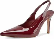 [heelchic] Slingback Heels for Women Pointed Toe Stiletto Heel Closed Toe Pumps Slip on High Heels 2.95 inch Dress Pumps
