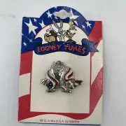 Vintage Looney Tunes Taz Patriot locking pin