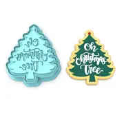 Oh Christmas Tree Cookie Cutter & Stamp | Holiday Xmas Pine Song Merry
