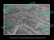 OLD LARGE HISTORIC PHOTO LIMERICK CITY IRELAND AERIAL VIEW TOWN c1950 1