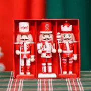 3 Pieces Nutcracker Figurine Statues Christmas Decorations Table Centerpiece