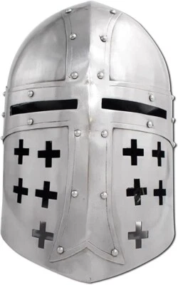 Medieval 14th Century Sugarloaf Armor Crusader Knight Helmet